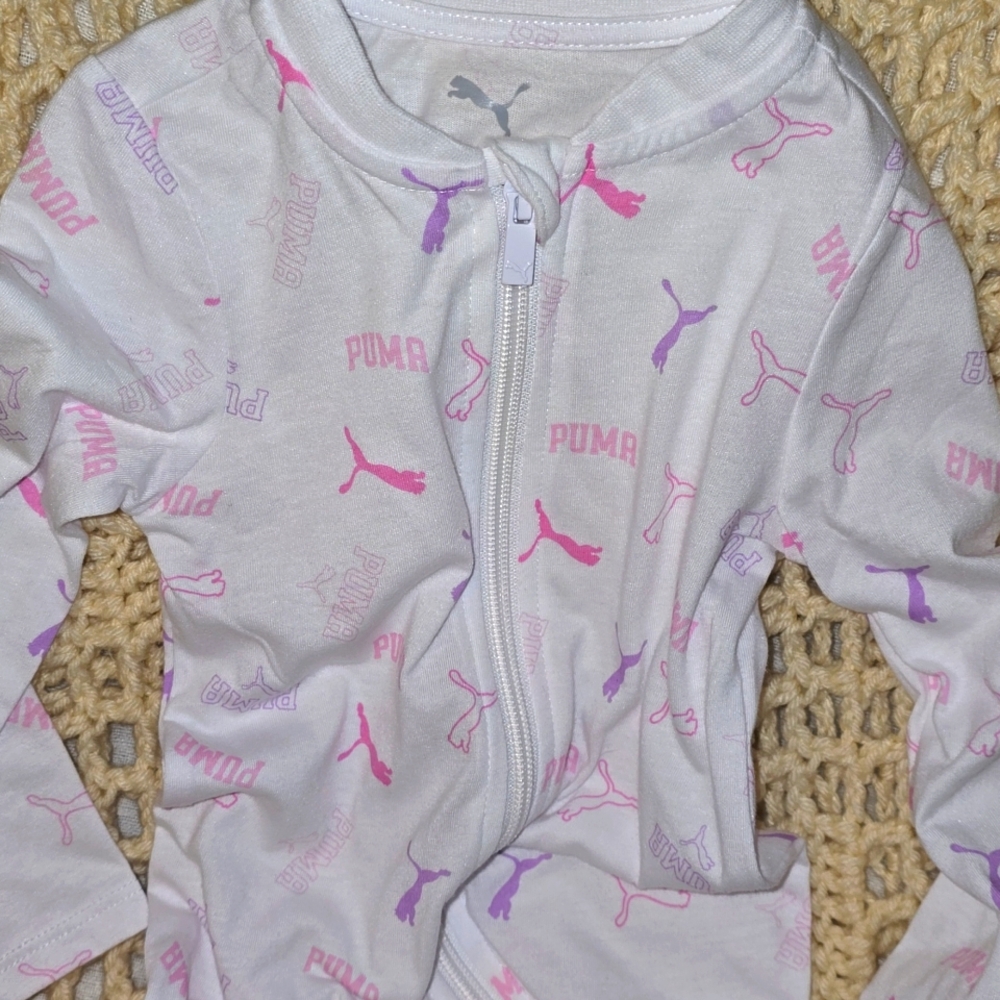 Puma Logo Baby Zip Up Sleeper 12 Month - Picture 2 of 7